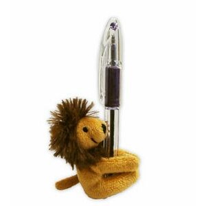 Custom Plush Mini Lion Pen/ Pencil Hugger