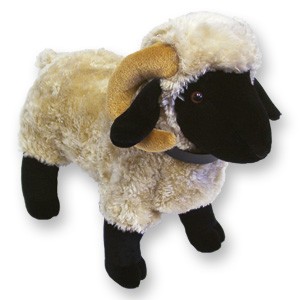 Custom Plush Tan Sheep w/Black Face