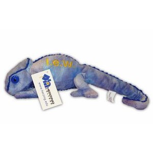 Custom Plush Blue/ Purple School Chameleon Mascot