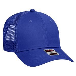 OTTO Cotton Blend Twill 6 Panel Low Profile Mesh Back Trucker Hat