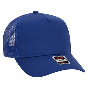 OTTO Cotton Blend Twill 5 Panel Pro Style Mesh Back Trucker Hat