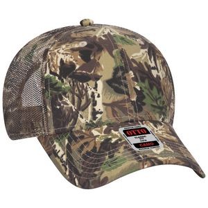 OTTO Camouflage Cotton Blend Twill 6 Panel Low Profile Mesh Back Trucker Hat