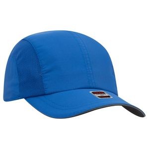 OTTO 6 Panel Polyester Pongee with Mesh Inserts and Reflective Sandwich Visor Running Hat