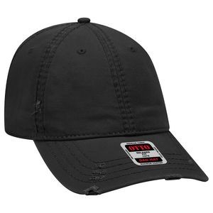 OTTO Garment Washed Distressed Superior Cotton Twill w/ Heavy Stitching 6 Panel Low Profile Dad Hat