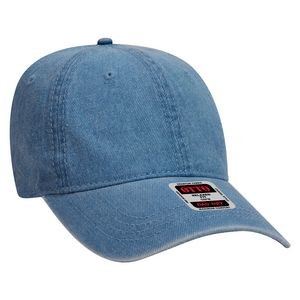 OTTO Garment Washed Pigment Dyed Denim 6 Panel Low Profile Dad Hat