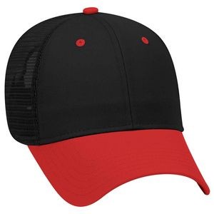 OTTO Cotton Twill 6 Panel Low Profile Mesh Back Trucker Hat