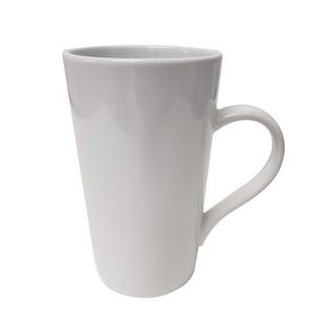 18 Oz. Glossy White Café Mug