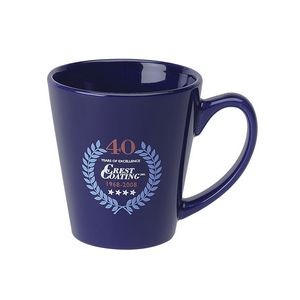 10 Oz. Small Café Mug (Black & Cobalt Blue)