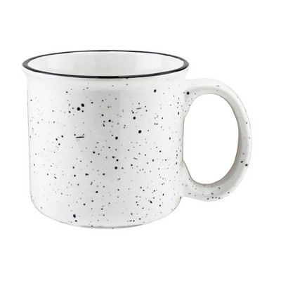 15 Oz. White Speckled Campfire Mug