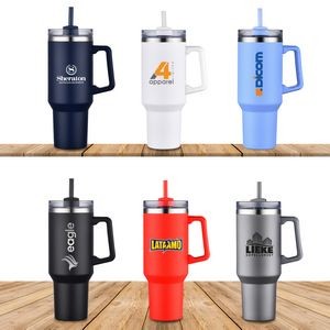 THE HIDRATOR - 40 OZ S/S TRAVEL MUG. 18/8 Double Wall Stainless Steel, Vacuum Insulated