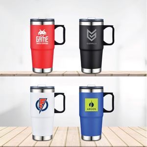 HOLSTON  24 OZ STAINLESS STEEL TRAVEL MUG WITH S/S BOTTOM.Travel Mug with Stainless Steel Bottom