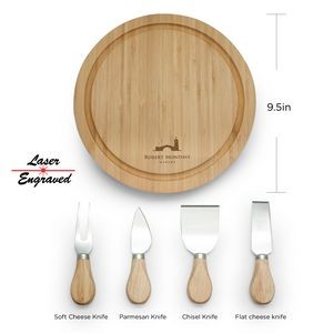 Seville 5 PC Bamboo Cheese Set / Serving Board