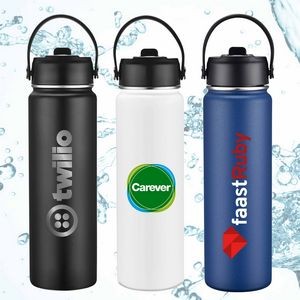 MARINA  27 OZ VACUUM SEALED WATER BOTTLE WITH SILICONE BOTTOM. 18/8 Stainless Steel