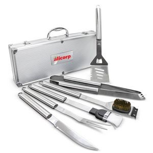 Deluxe 6 Piece Stainless Steel BBQ Tool Set