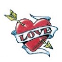 Love Heart Stock Temporary Tattoo