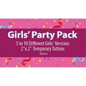 Girl's Party Pack Stock Temporary Tattoo