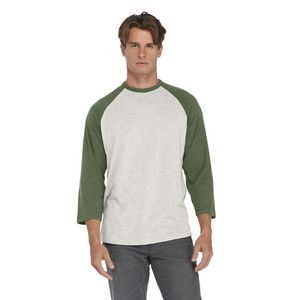 Delta Platinum Men's Tri-Blend  Sleeve Raglan Tee Shirt