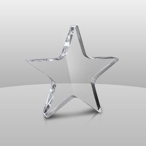 Clear Star Paperweight (5 1/4"x5 1/4"x3/4")