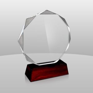 Diamond Facet Award w/ Rosewood Base (5 1/4
