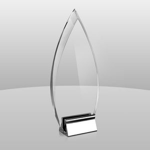 Clear & Chrome Metal Base Award (8 1/2