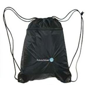 Drawstring Backpack with Zippered Front Pocket