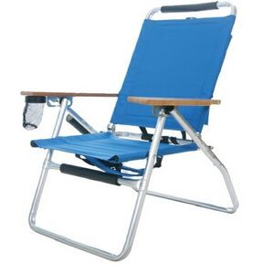 Beach Chair w/Fishing Rod Holder (34.5"x18.5"x15.5")