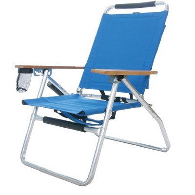 Beach Chair w/Fishing Rod Holder (34.5"x18.5"x15.5")