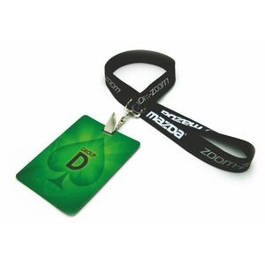 2.5" x 4.25" Premium Laminate Cardstock Lanyard Card - 30 mil