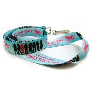 Breast Cancer Awareness Digitally Sublimated Lanyard w/ 3-Day Rush Service