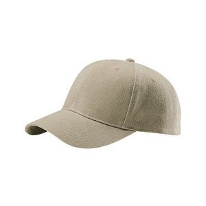 Structured Heavy Brushed Cotton Twill Cap w/ Brass Buckle