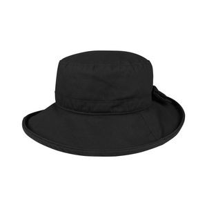 Juniper Waxed Cotton Canvas Wide Brim Bucket Hat
