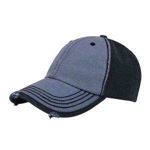 Distressed Heavy Washed Cotton Twill Cap