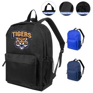 17" Best Value Heavy Duty Backpack With Water Bottle Pocket 17" Best Value Heavy Duty Backpack