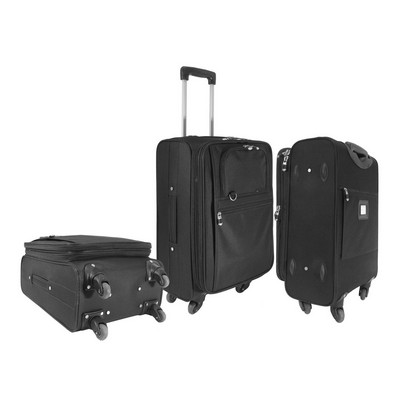 Expandable Carry-On Luggage w/ 360 Swivel Wheels