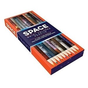 Space Swirl Colored Pencils (10 Two-Tone Pencils Featuring Photos from NASA