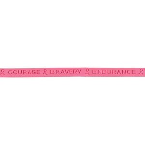 Hope/Courage/Bravery/Endurance Pink Silicone Wristband