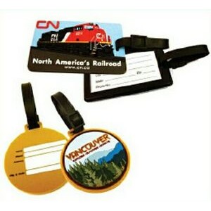 Soft Rubber 2-D Luggage Tag w/Screen Back