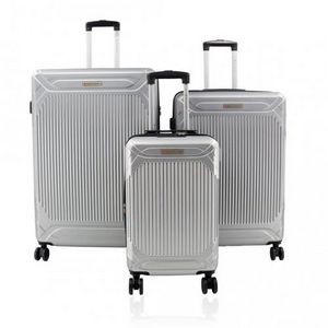 Luggage Set Suitcase Double 360° Wheels Durable Expandable Travel Suitcase - Silver