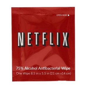 Promotional Alcohol Wipe 75 % Alcohol Formula Red Color