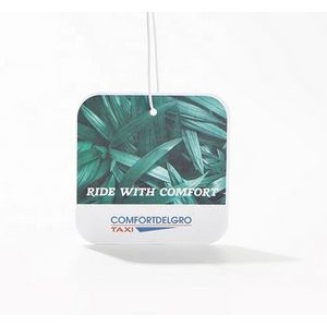 3.25" Die Cut Shape Custom Full Color Printed Air Freshener w/Fresh Ice Scent
