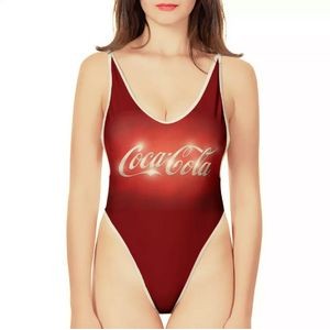 Women's One-Piece High Cut Swimsuit w/Full Color Printing