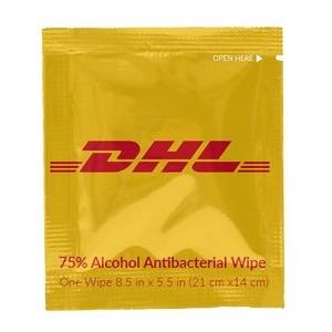 Promotional Alcohol Wipe 75 % Alcohol Formula Yellow Color
