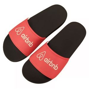 Black Slide Sandals Shoes with full color printing