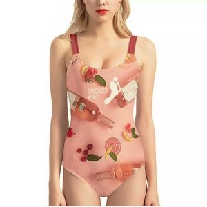 Women's One-Piece Halterneck Swimsuit w/Full Color Printing