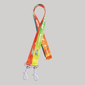 1" Full Color custom lanyard printed with company logo with Carabiner Hook attachment 1"