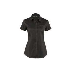 Women's Expo Denim Short Sleeve Full Button Shirt