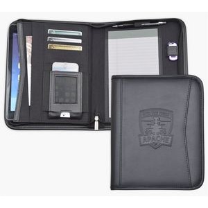 iPad Size Business Case/Padfolio, iPhone & ipad case, Black soft simulated leather.