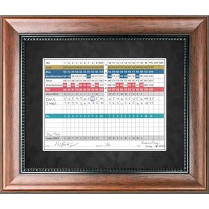 Angus (Walnut/Black) - Golf Scorecard Display 14"x12"