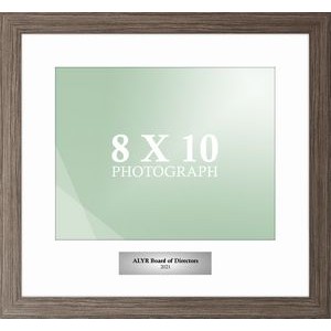 Midland (Brown-Woodgrain) - Horizontal 8"x10" Picture Frame 14.5"x13.5"