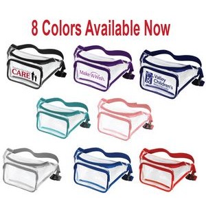 Clear Fanny Pack With Two Zipper Pockets